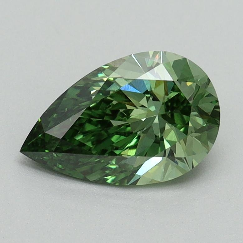 1.01 Ct. Fancy Vivid Green Pear Lab Grown Diamond