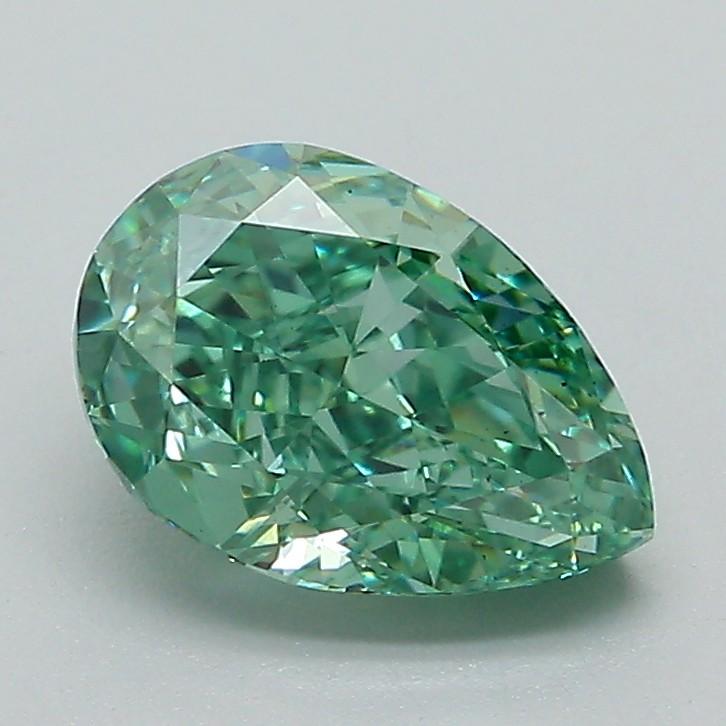 1.56 Ct. Fancy Vivid Green Pear Lab Grown Diamond