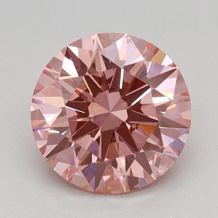 0.92 Ct. Fancy Vivid Pink Round Lab Grown Diamond