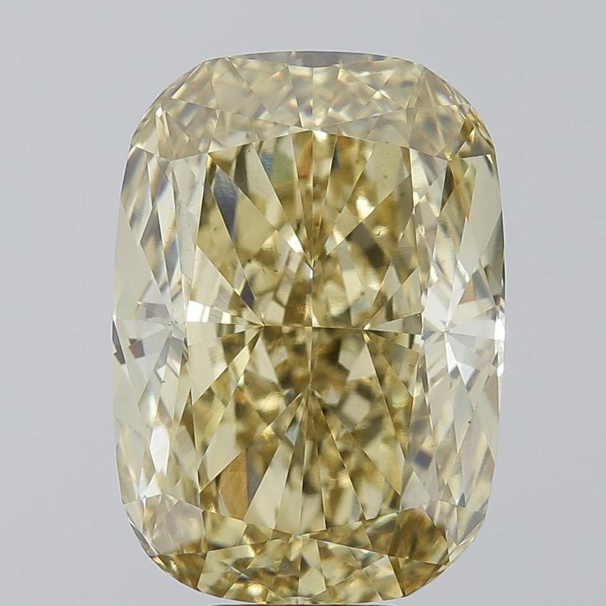 10.50 Ct. Fancy Intense Yellow Cushion Lab Grown Diamond
