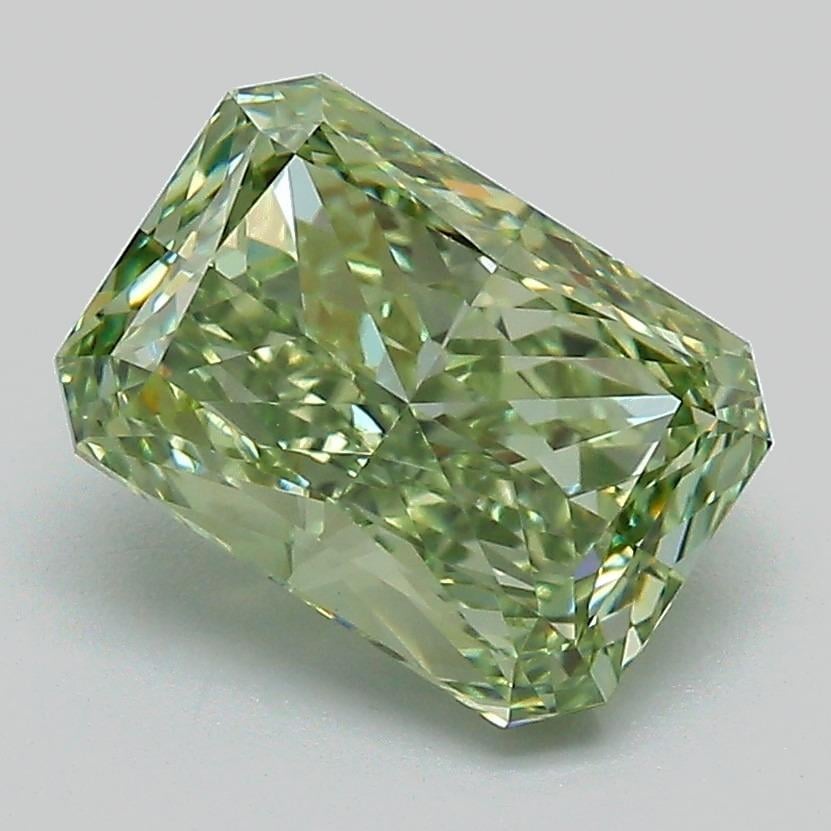 2.51 Ct. Fancy Vivid Green Radiant Lab Grown Diamond