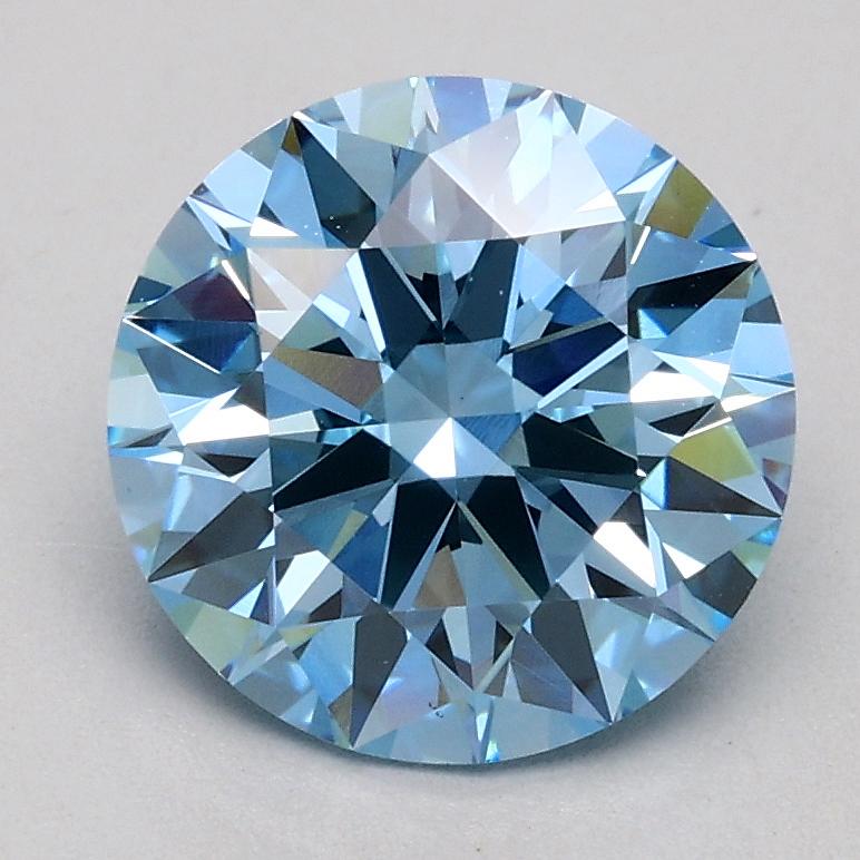 1.55 Ct. Fancy Blue Round Lab Grown Diamond