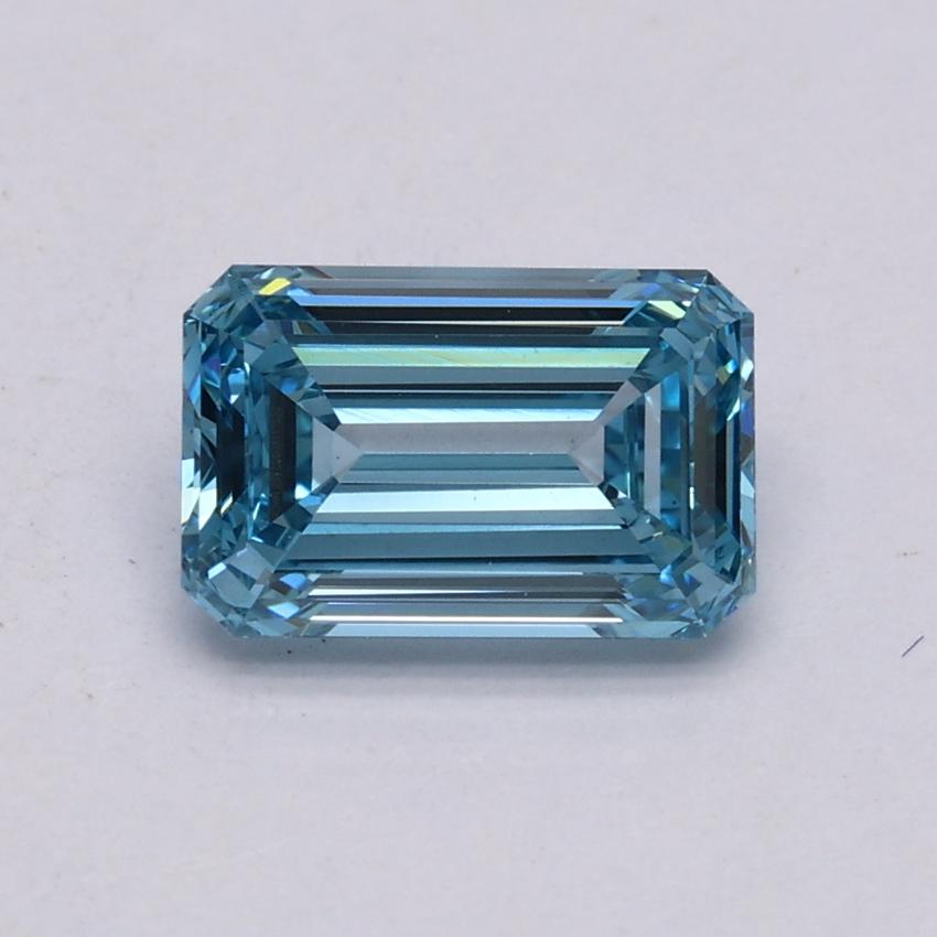 1.11 Ct. Fancy Intense Blue Emerald Lab Grown Diamond