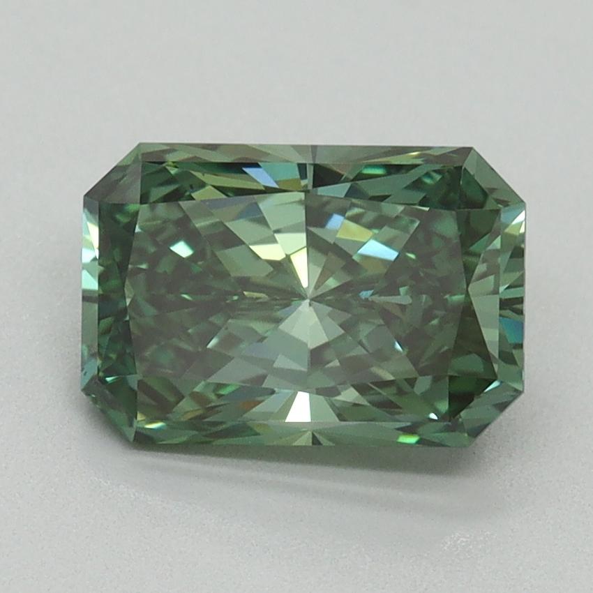 1.90 Ct. Fancy Vivid Green Radiant Lab Grown Diamond