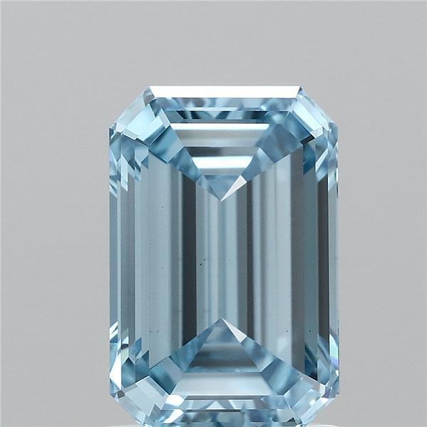 1.62 Ct. Fancy Vivid Blue Emerald Lab Grown Diamond