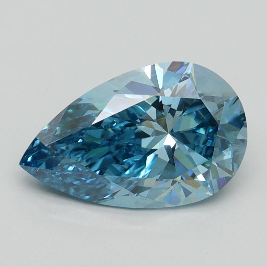 1.52 Ct. Fancy Vivid Blue Pear Lab Grown Diamond