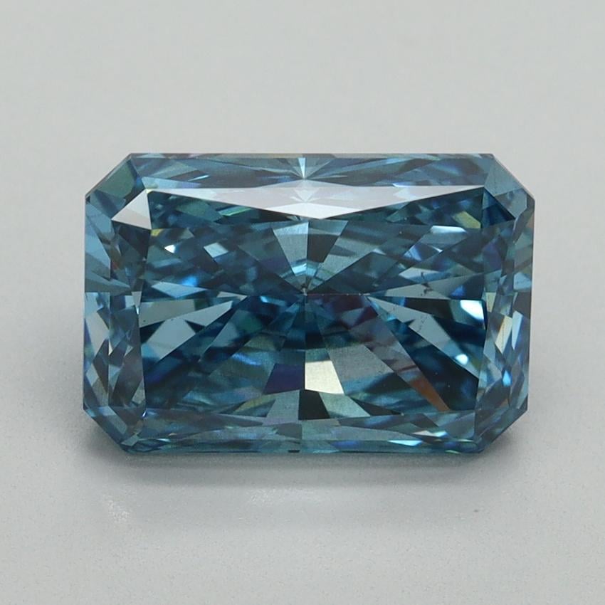 3.16 Ct. Fancy Vivid Blue Radiant Lab Grown Diamond