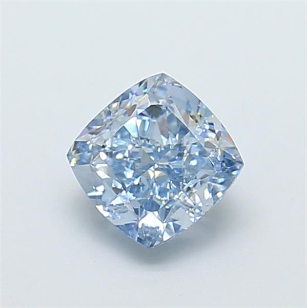 1.19 Ct. Fancy Vivid Blue Cushion Lab Grown Diamond