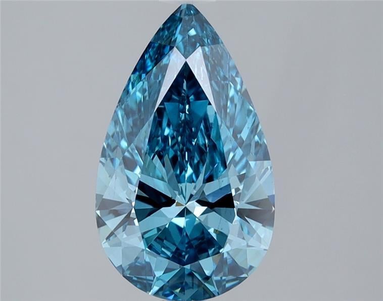 1.50 Ct. Fancy Vivid  Blue Pear Lab Grown Diamond