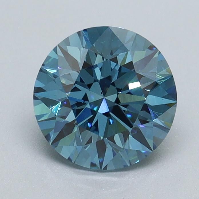 1.13 Ct. Fancy Vivid Blue Round Lab Grown Diamond