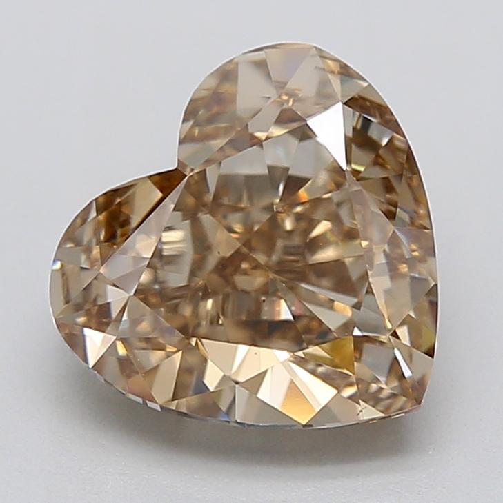 1.89 Ct. Light  Brown Heart Lab Grown Diamond