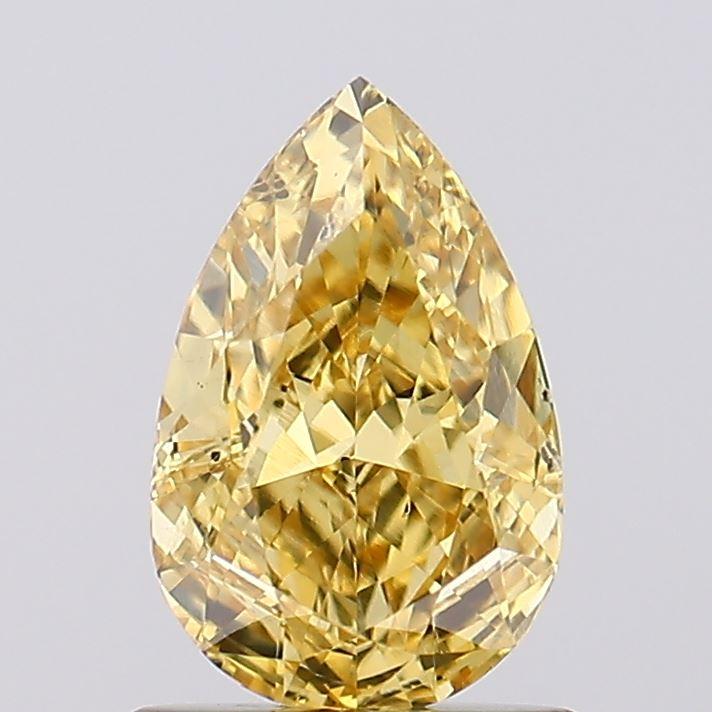 1.00 Ct. Fancy Vivid Yellow Pear Lab Grown Diamond