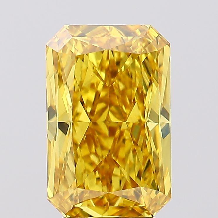 3.56 Ct. Fancy Vivid Yellow Radiant Lab Grown Diamond