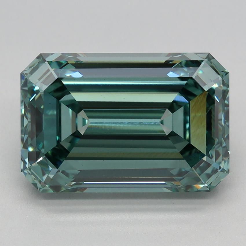 4.08 Ct. Fancy Vivid  Green Emerald Lab Grown Diamond