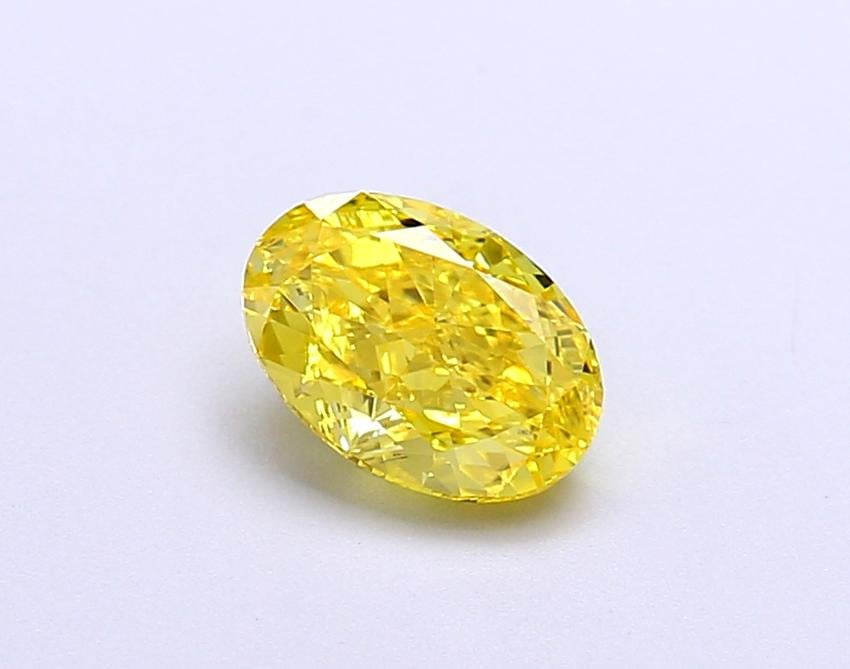 1.00 Ct. Fancy Vivid Yellow Oval Lab Grown Diamond