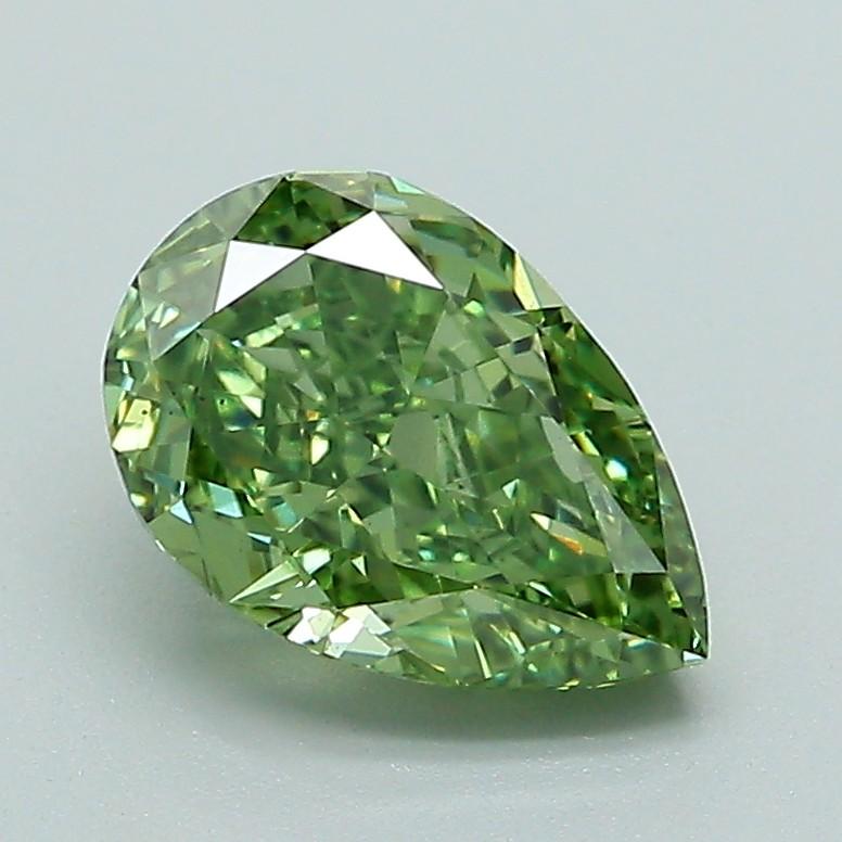 1.56 Ct. Fancy Vivid Green Pear Lab Grown Diamond