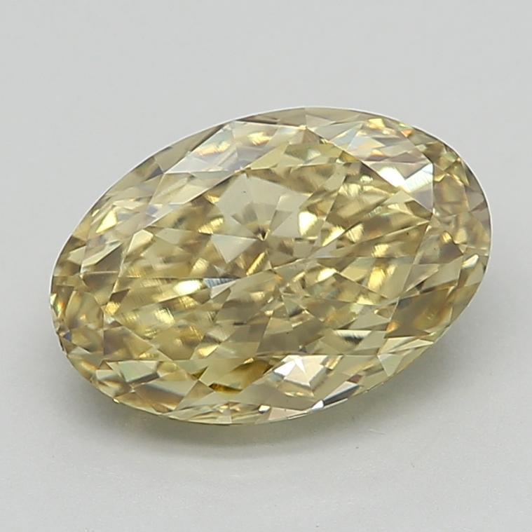 4.02 Ct. Fancy Intense  Yellow Oval Lab Grown Diamond