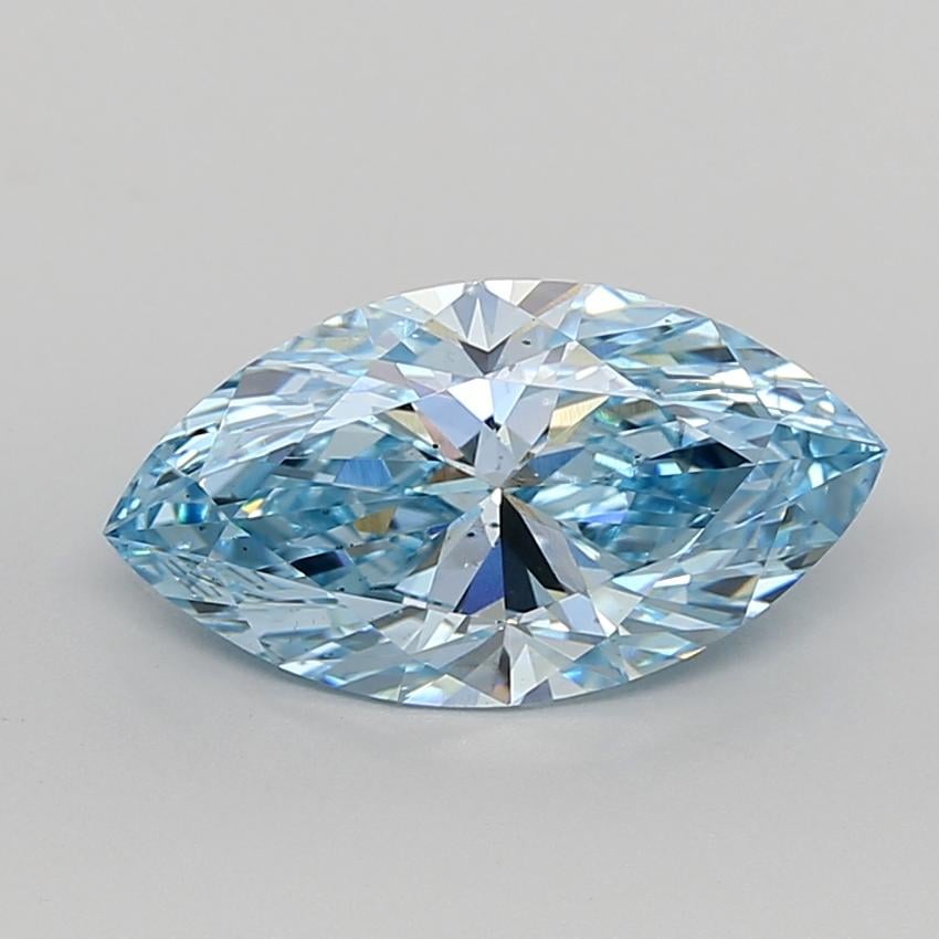 3.00 Ct. Fancy Vivid  Blue Marquise Lab Grown Diamond