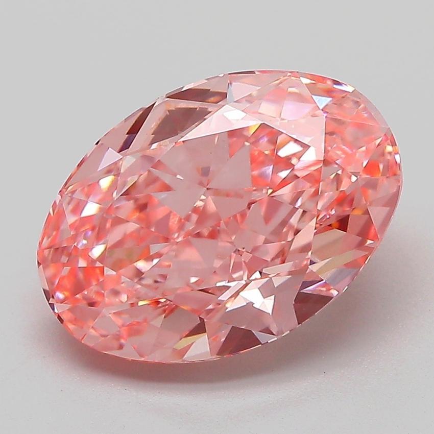 4.08 Ct. Fancy Vivid Pink Oval Lab Grown Diamond