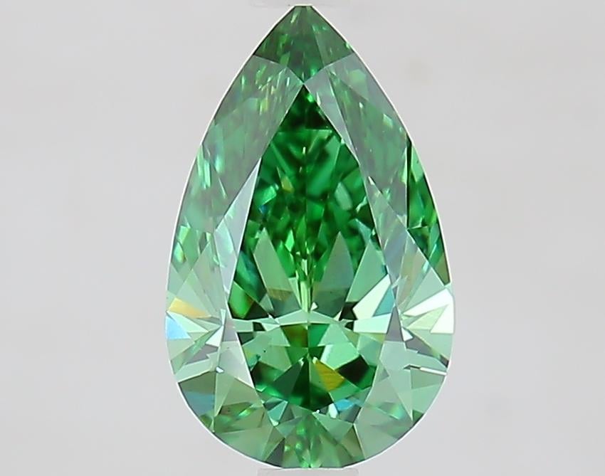 1.50 Ct. Fancy Vivid Green Pear Lab Grown Diamond