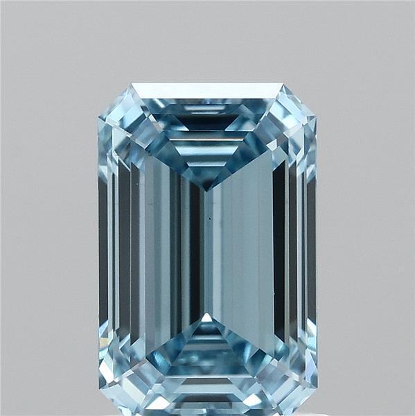1.61 Ct. Fancy Vivid Blue Emerald Lab Grown Diamond