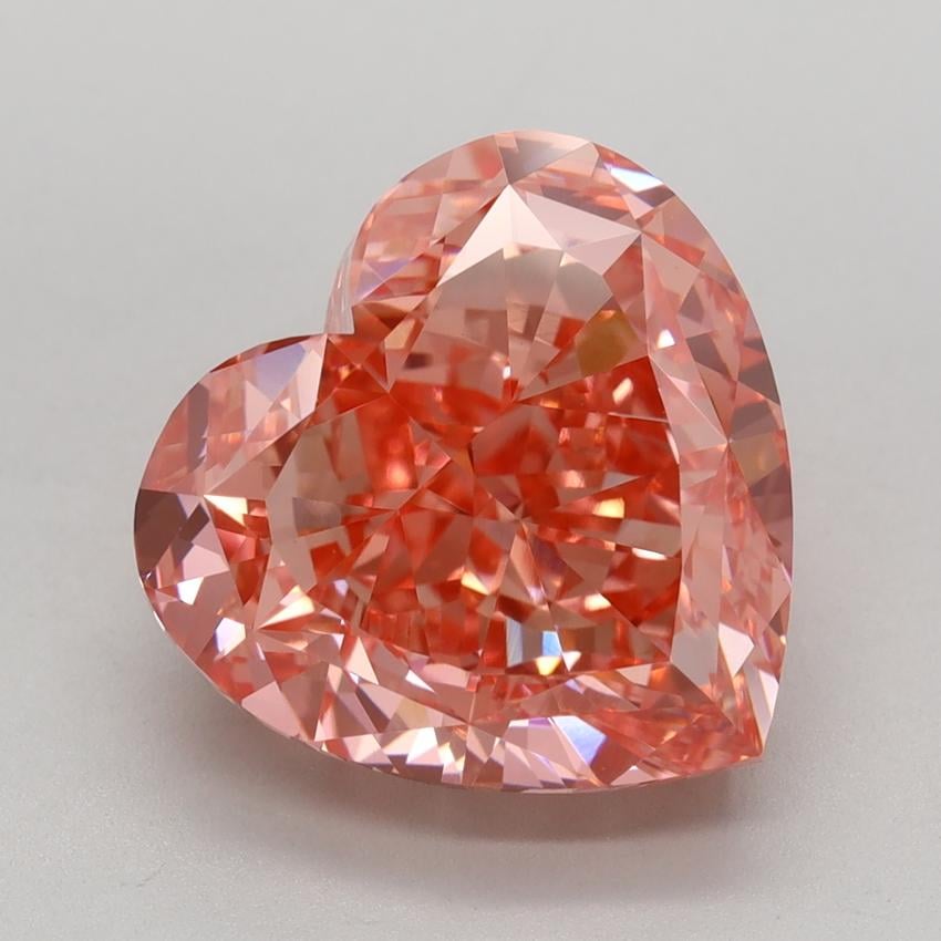 5.6 Ct. Fancy Vivid Pink Heart Lab Grown Diamond
