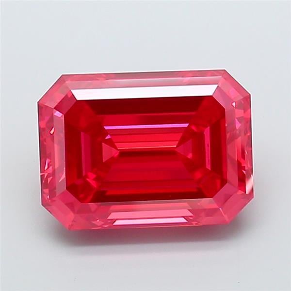 9.35 Ct. Fancy Vivid  Red Emerald Lab Grown Diamond
