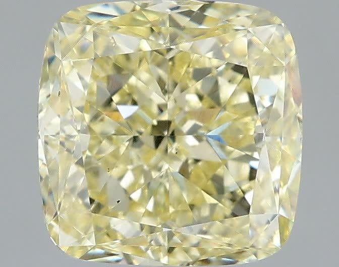 2.01 Ct. Fancy Yellow Cushion Lab Grown Diamond