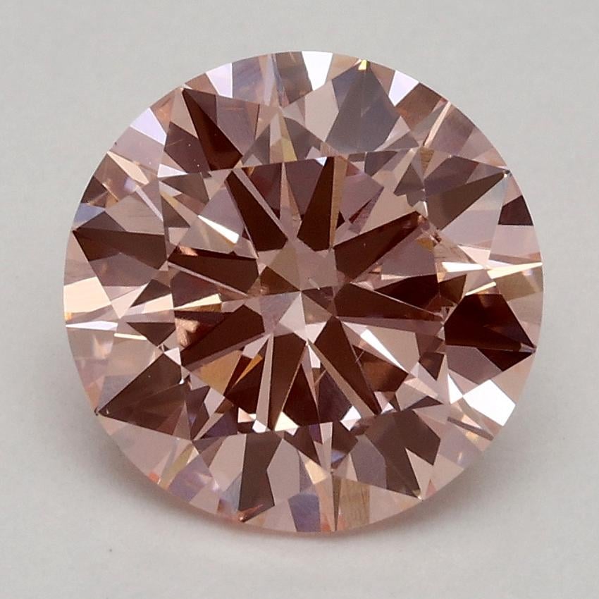 2.18 Ct. Fancy Intense Pink Round Lab Grown Diamond