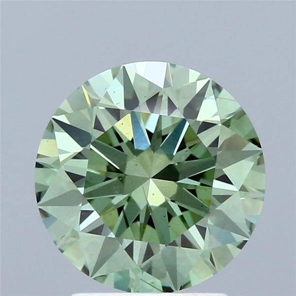 2.61 Ct. Fancy Vivid Green Round Lab Grown Diamond