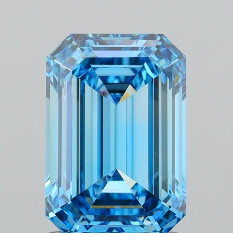 1.85 Ct. Fancy Vivid Blue Emerald Lab Grown Diamond