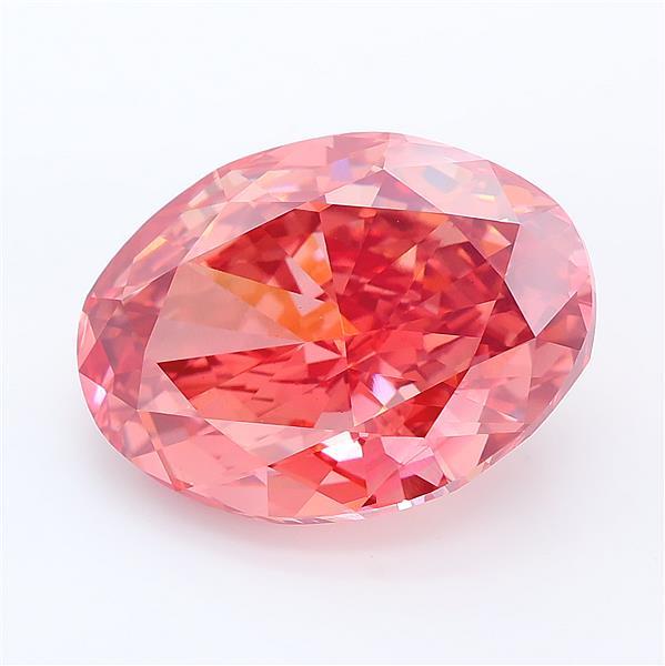 10.09 Ct. Fancy Vivid Pink Oval Lab Grown Diamond