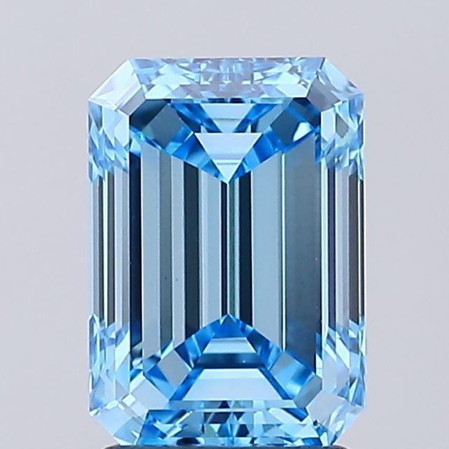 2.08 Ct. Fancy Vivid Blue Emerald Lab Grown Diamond
