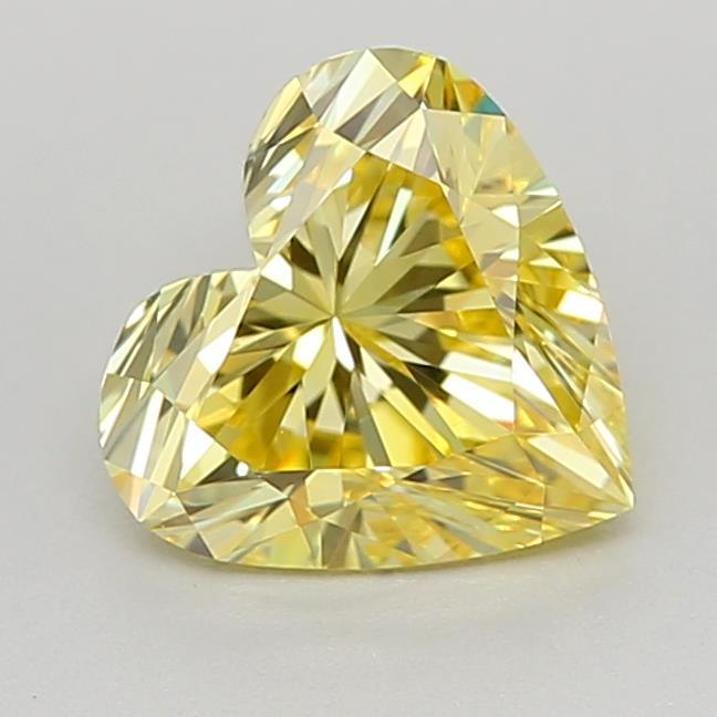 0.64 Ct. Fancy Vivid Yellow Heart Lab Grown Diamond