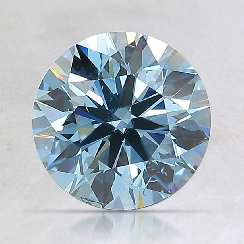 1.73 Ct. Fancy Vivid Blue Round Lab Created Diamond