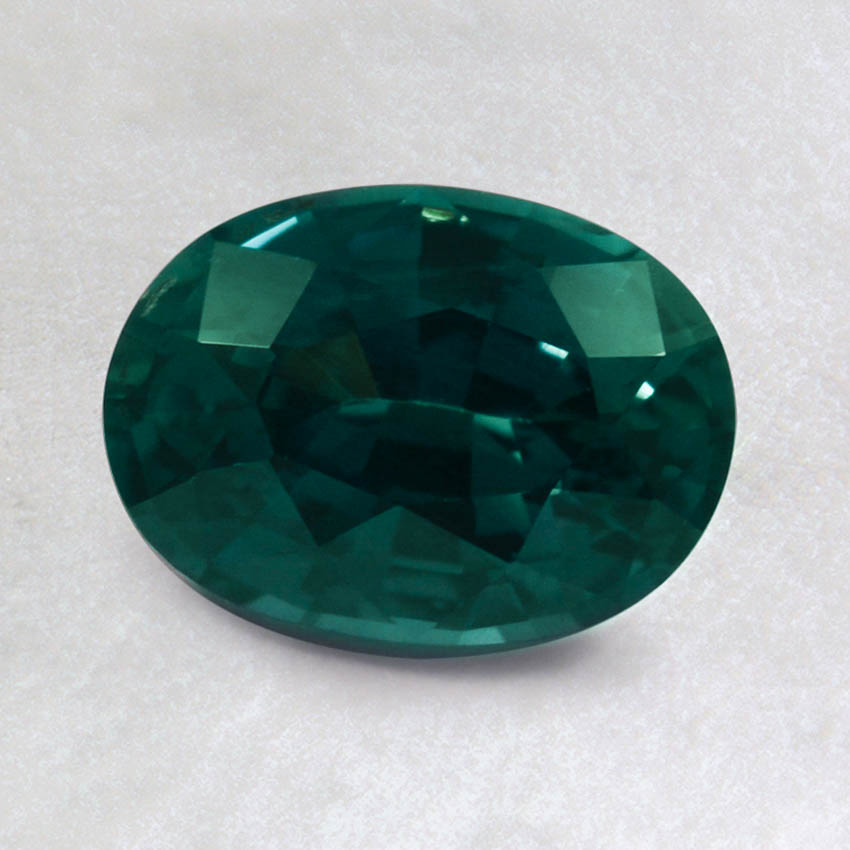 7.5x5.5mm Teal Oval Sapphire
