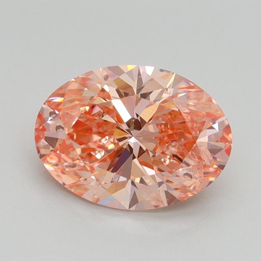 2.10 Ct. Fancy Vivid Pink Oval Lab Grown Diamond
