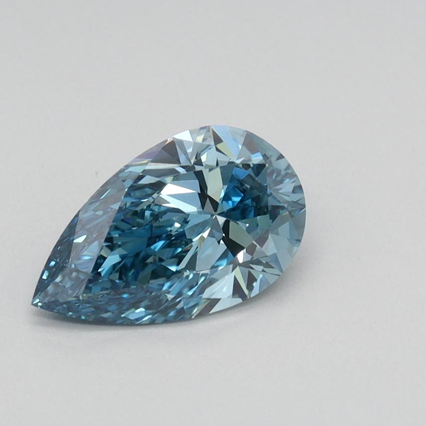 0.91 Ct. Fancy Vivid Blue Pear Lab Grown Diamond