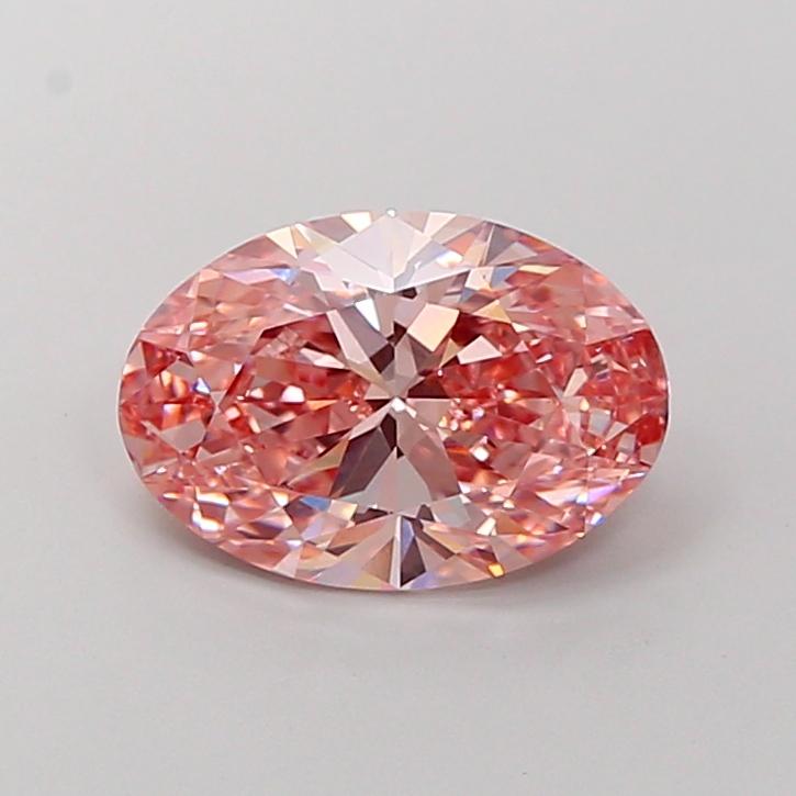 2.89 Ct. Fancy Vivid Pink Oval Lab Grown Diamond