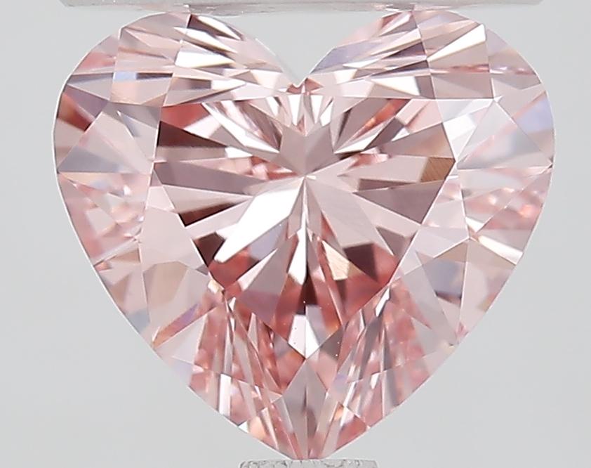 1.53 Ct. Fancy Vivid Pink Heart Lab Grown Diamond