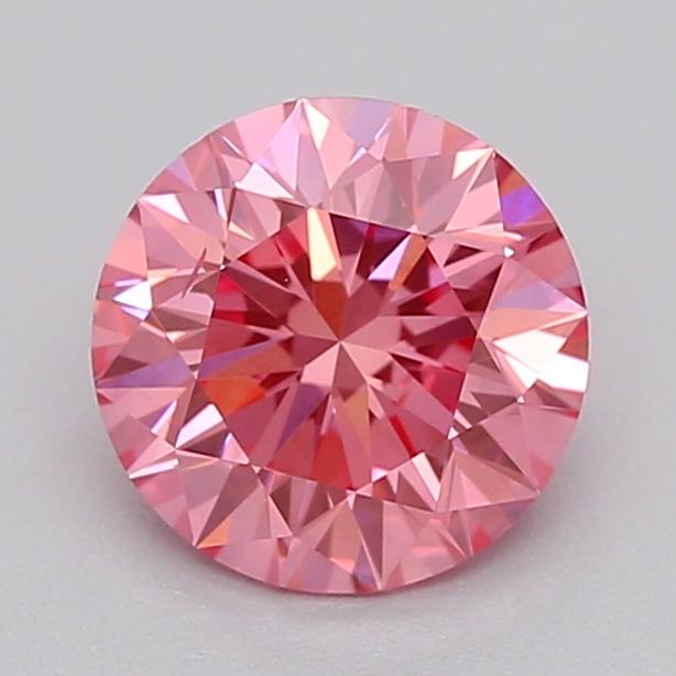 0.59 Ct. Fancy Vivid  Pink Round Lab Grown Diamond