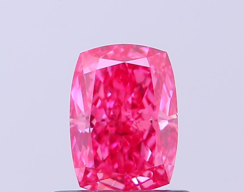 0.60 Ct. Fancy Vivid Pink Cushion Lab Grown Diamond