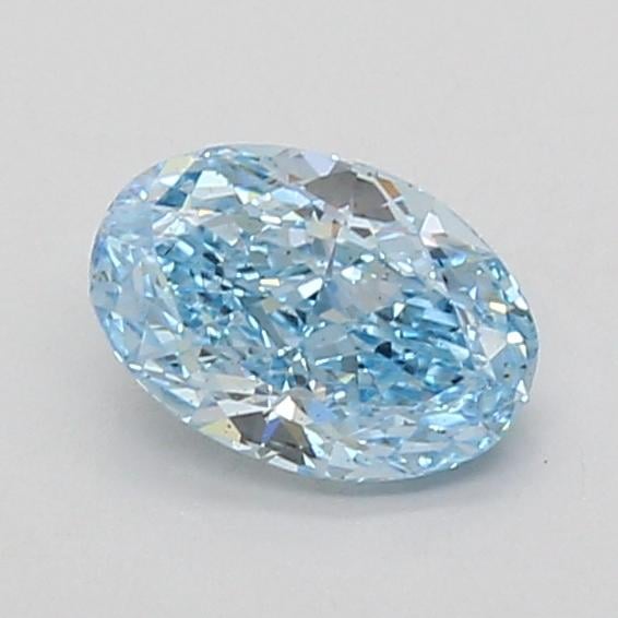 0.90 Ct. Fancy Vivid Blue Oval Lab Grown Diamond