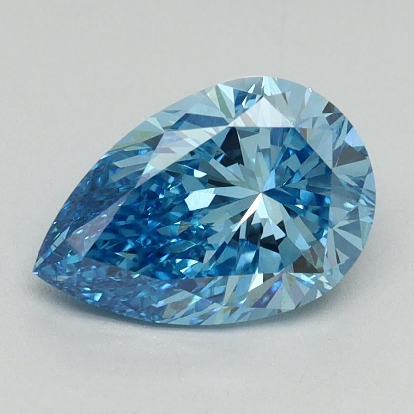 1.63 Ct. Fancy Vivid Blue Pear Lab Grown Diamond