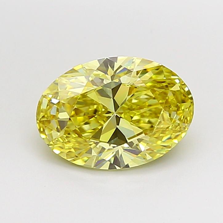 2.50 Ct. Fancy Intense  Yellow Oval Lab Grown Diamond