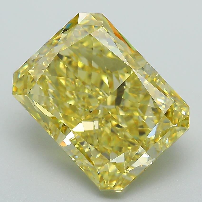 9.07 Ct. Fancy Vivid  Yellow Radiant Lab Grown Diamond