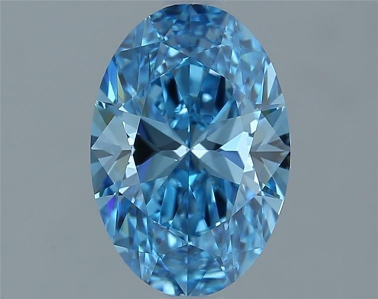 1.06 Ct. Fancy Vivid Blue Oval Lab Grown Diamond
