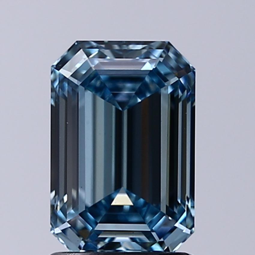 1.72 Ct. Fancy Intense Greenish Blue Emerald Lab Grown Diamond