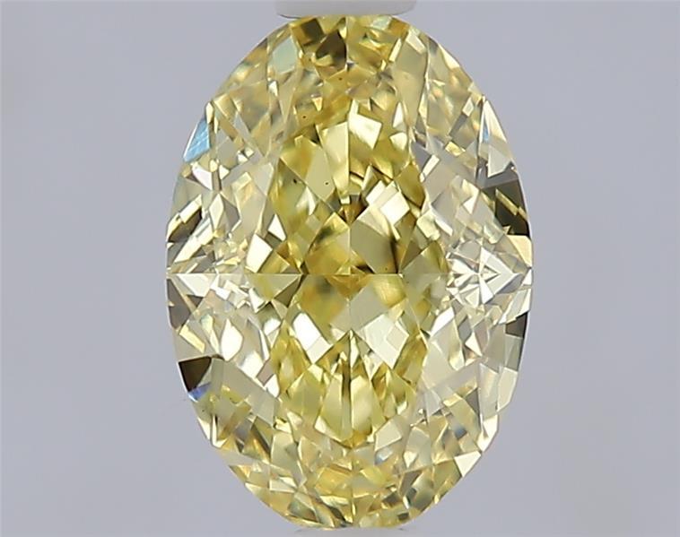 1.55 Ct. Fancy Intense Yellow Oval Lab Grown Diamond