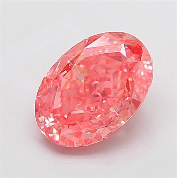 3.45 Ct. Fancy Vivid Pink Oval Lab Grown Diamond